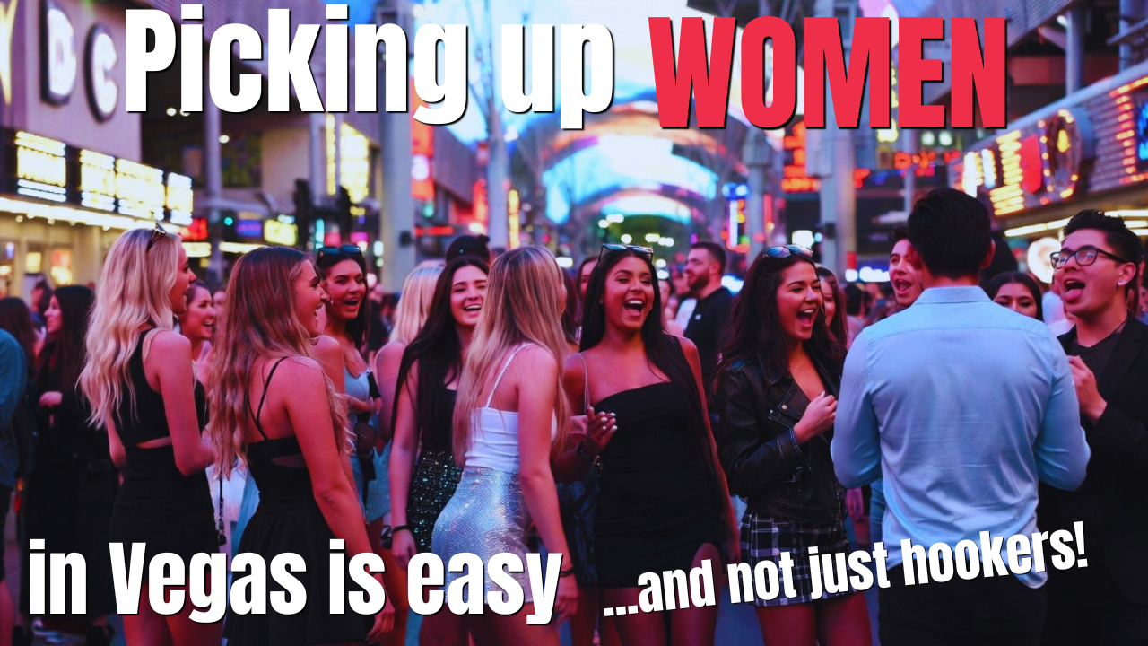 A group of women at a Vegas tourist spot laughing and having fun