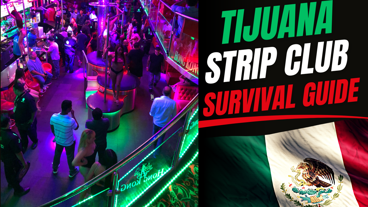 Photo of Inside of Hong Kong club in Tijuana along with title of blog post